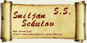 Smiljan Sekulov vizit kartica